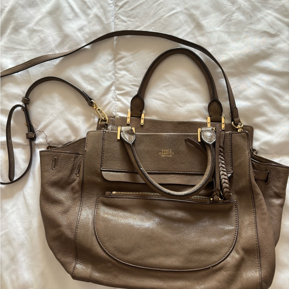 Vince Camuto Brown Leather Tote Bag